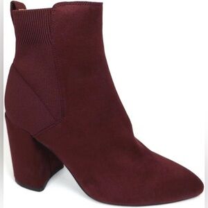 Steve Madden Burgundy Timbo Block Heel Bootie Size 8.5